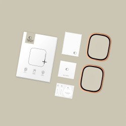 Γυαλί Προστασίας Tech-Protect Glass Ring Apple Watch Ultra 1 / 2 / 3 (49 MM) Tempered Glass 9H AntiCrash / AntiShock (2τμχ) Cosmic Orange