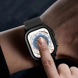 Γυαλί Προστασίας Tech-Protect Glass Ring Apple Watch Ultra 1 / 2 / 3 (49 MM) Tempered Glass 9H AntiCrash / AntiShock (2τμχ) Cosmic Orange