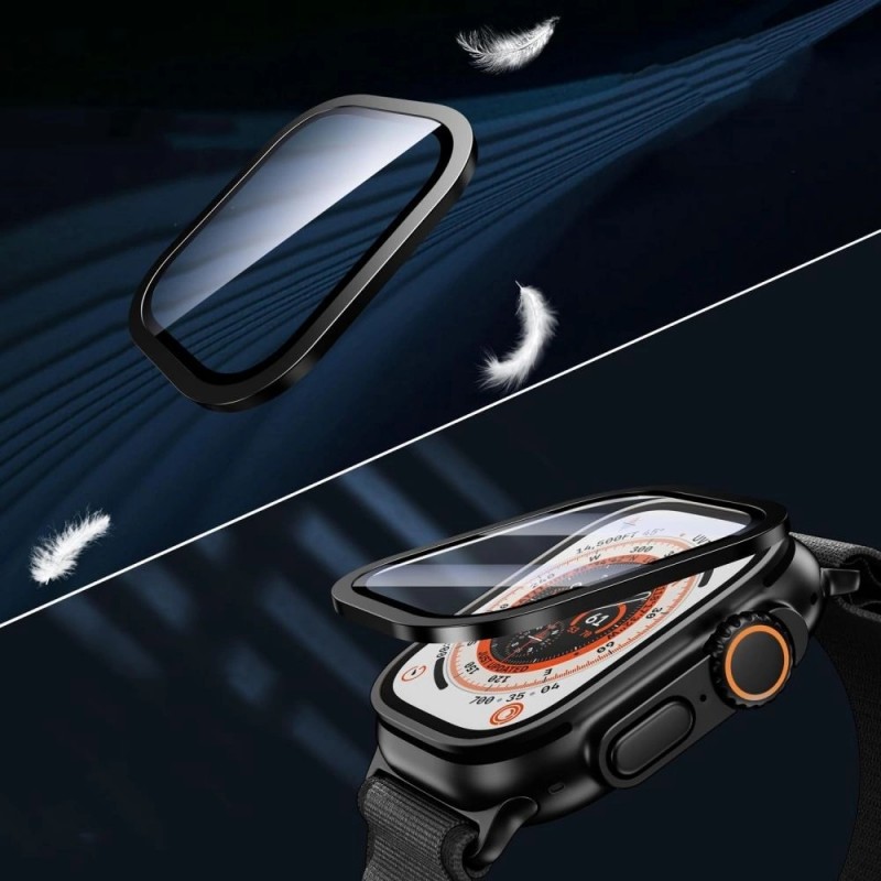 Γυαλί Προστασίας Tech-Protect Glass Ring Apple Watch Ultra 1 / 2 / 3 (49 MM) Tempered Glass 9H AntiCrash / AntiShock (2τμχ) Cosmic Orange