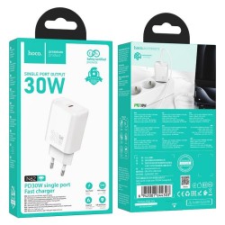 Φορτιστής Ταξιδιού Hoco N62 Gentle USB-C PD30W White