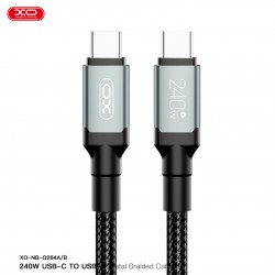 Καλώδιο Charging XO NB-Q264A Metal Braided Cable Type-C to Type C 240w 1m Black