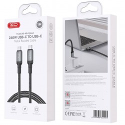 Καλώδιο Charging XO NB-Q264A Metal Braided Cable Type-C to Type C 240w 1m Black