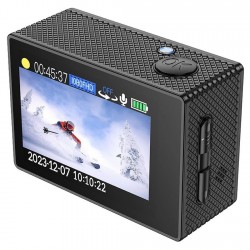 Action Camera Hoco DV100 Sport Waterproof with Screen 2" 1080P/30fps Black