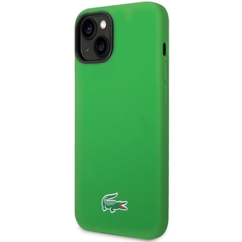Θήκη Lacoste Liquid Silicone Microfiber Croc Logo MagSafe Case for iPhone 13/14/15 (6.1") Green