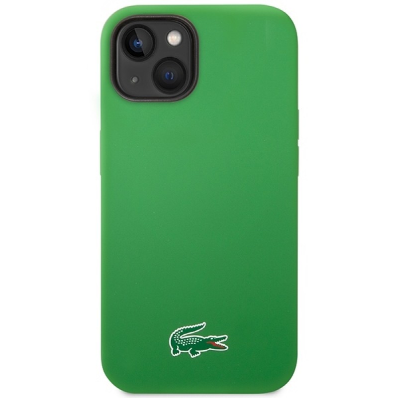 Θήκη Lacoste Liquid Silicone Microfiber Croc Logo MagSafe Case for iPhone 13/14/15 (6.1") Green
