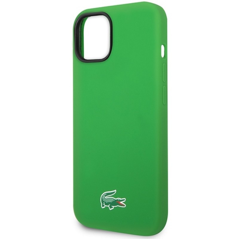 Θήκη Lacoste Liquid Silicone Microfiber Croc Logo MagSafe Case for iPhone 13/14/15 (6.1") Green
