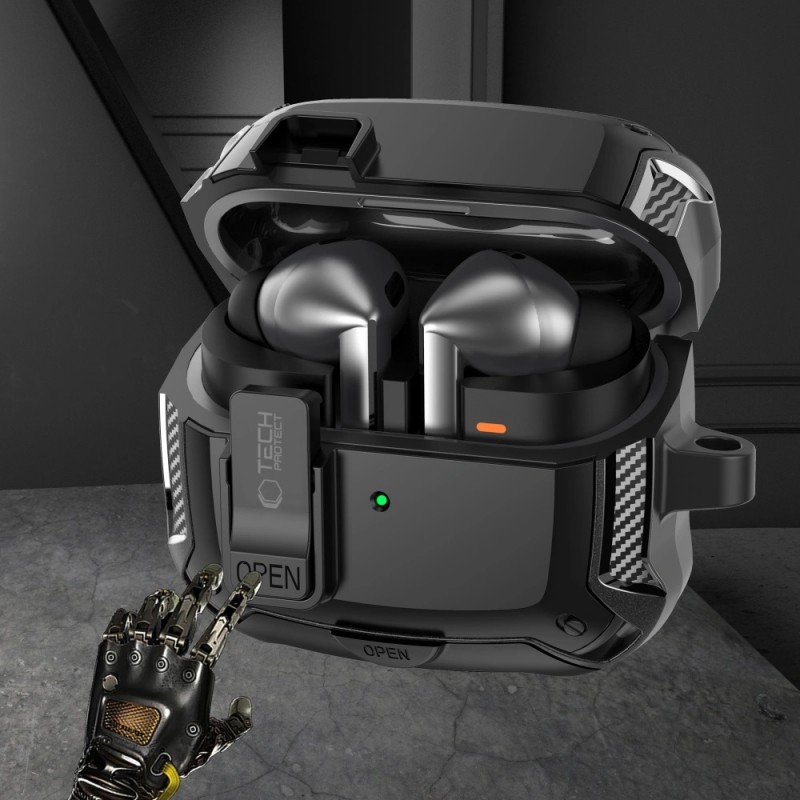 Θήκη Tech-Protect Carbonox Magsafe Samsung Galaxy Buds 3 / 3 Pro / 3 FE Black