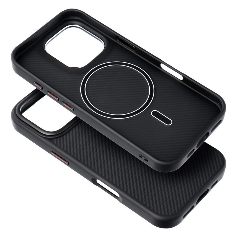 Θήκη Carbon Elite Mag Cover For iPhone 17 Pro (6.3") Black