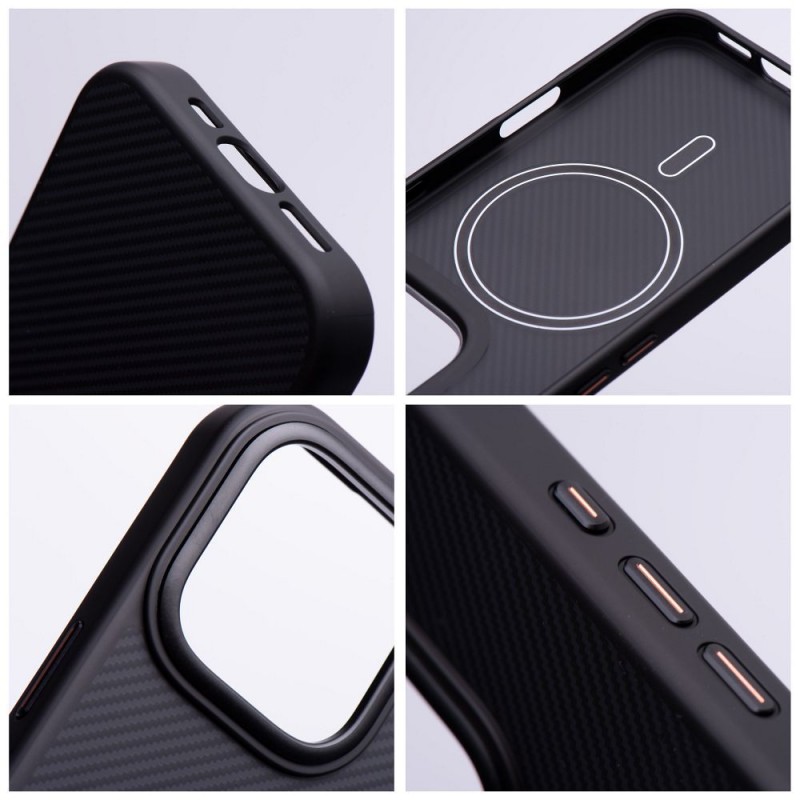 Θήκη Carbon Elite Mag Cover For iPhone 17 Pro (6.3") Black