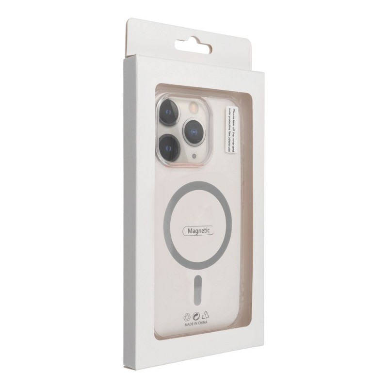 Θήκη Drop Glue Colorful Ring Mag Cover Apple iPhone 17 Pro Max (6.9") Transparent/Grey