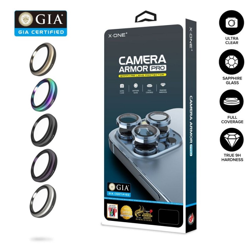 Γυαλί Προστασίας X-ONE Sapphire Camera Armor Pro iPhone 17 Pro (6.3") Silver