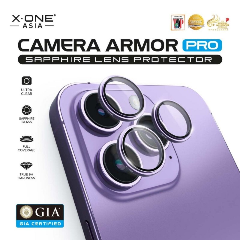 Γυαλί Προστασίας X-ONE Sapphire Camera Armor Pro iPhone 17 Pro (6.3") Silver