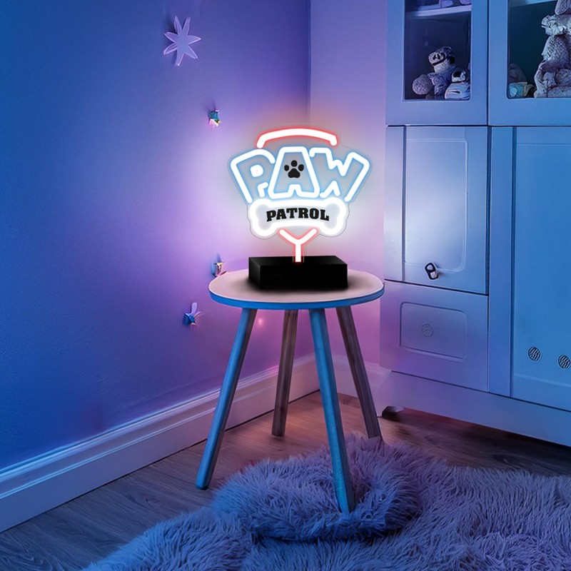 Επιτραπέζιο Φωτιστικό Paw Patrol Neon LED on a Stand - Logo OW-120146 Outlet