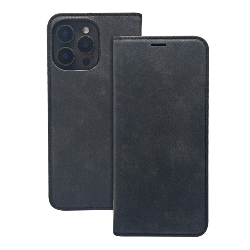 Θήκη Smart Suede Cover Apple iPhone 13 (6.1") Black