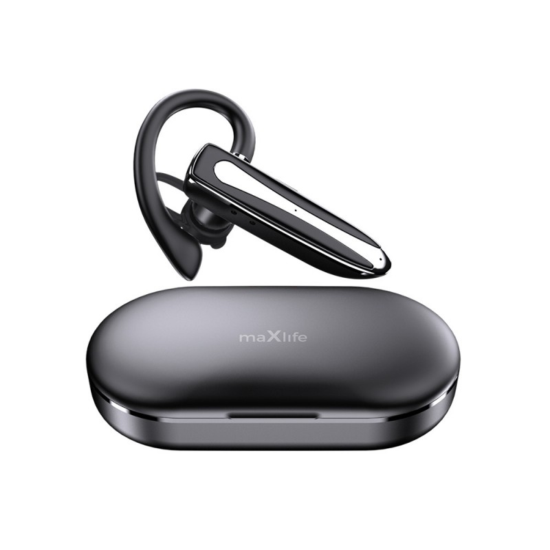 Ακουστικό Bluetooth Maxlife Bluetooth Headset MXBH-01 with Charging Case Black