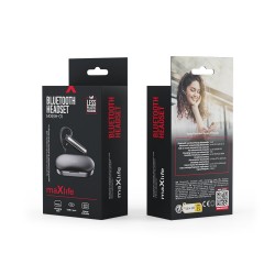 Ακουστικό Bluetooth Maxlife Bluetooth Headset MXBH-01 with Charging Case Black