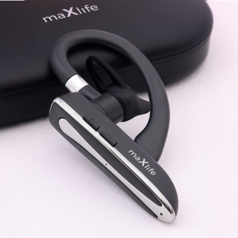 Ακουστικό Bluetooth Maxlife Bluetooth Headset MXBH-01 with Charging Case Black