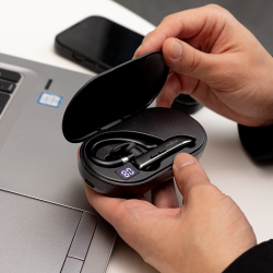 Ακουστικό Bluetooth Maxlife Bluetooth Headset MXBH-01 with Charging Case Black