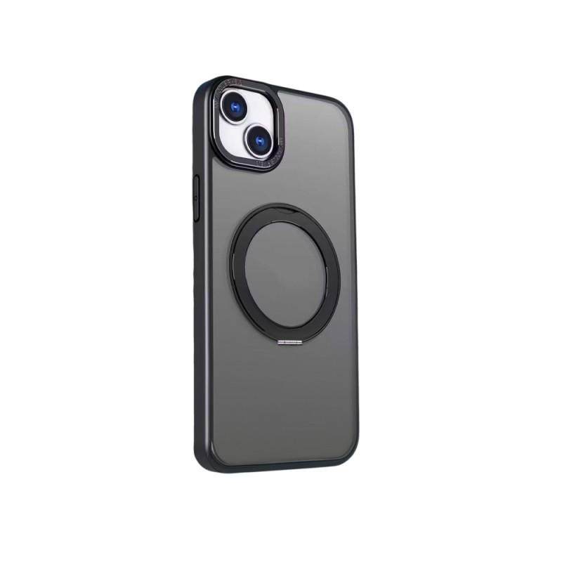 Θήκη Mag Ring Rotating Cover Apple iPhone 15 (6.1") Black