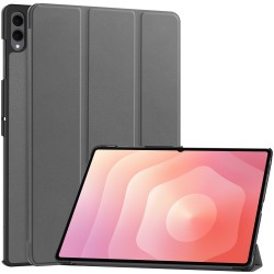 Θήκη Custer Texture 3-Fold Holder Leather Smart Case Samsung Galaxy Tab S11 Ultra X930 / X936B 14.6" Grey