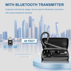 Ακουστικό Bluetooth YYK-526 In-ear Bluetooth Headset with Charging Case Black