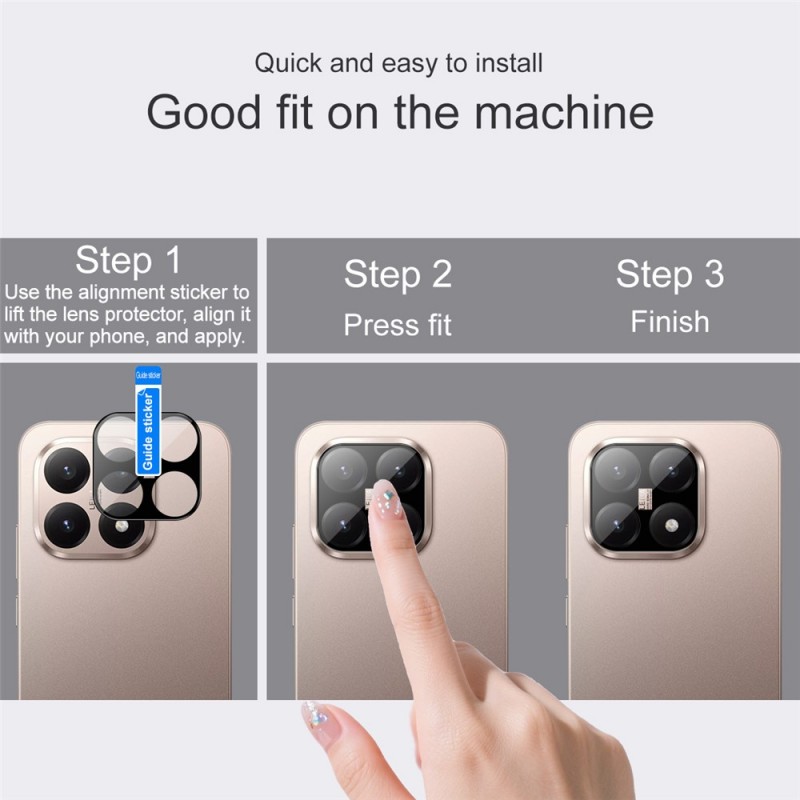 Γυαλί Προστασίας Camera Lens Xiaomi 15T / 15T Pro Tempered Glass 9H AntiCrash / AntiShock Black