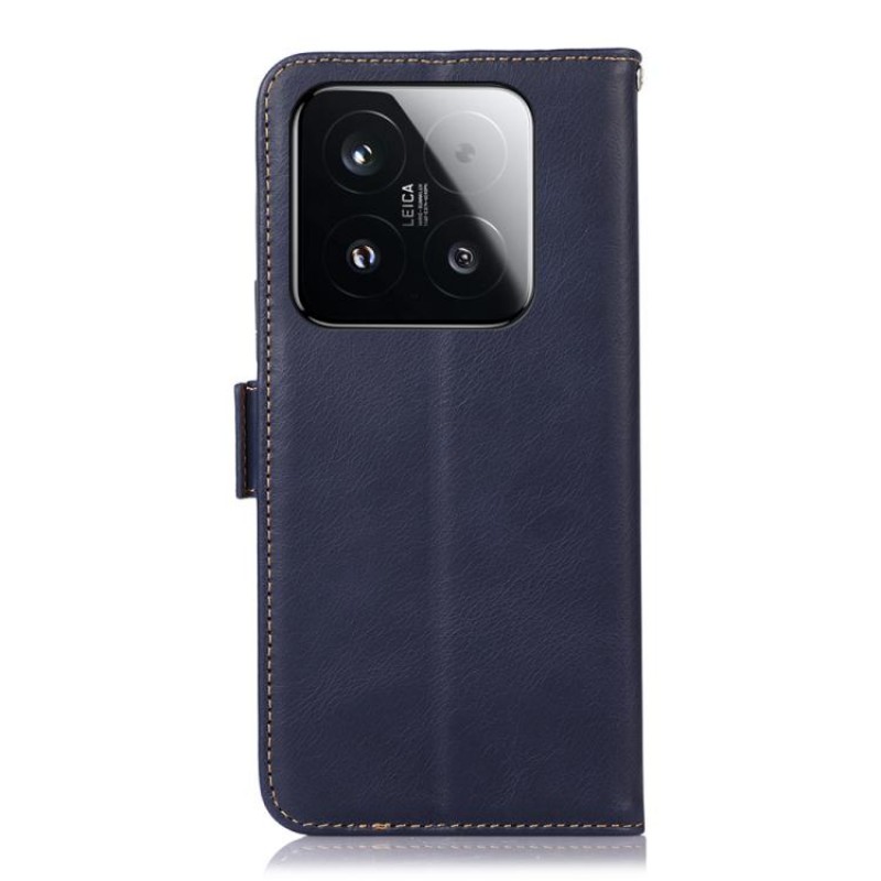 Θήκη Book Side Buckle Leather Cover Xiaomi 15T Blue