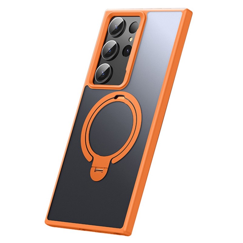 Θήκη Magnetic Ring Kickstand Magsafe Cover Samsung Galaxy S24 Ultra 5G S721 Orange