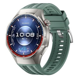 Ανταλλακτικό λουράκι Nylon Silicone Hybrid Watchband για Huawei GT 6 Pro 46mm / Samsung Galaxy Watch 3 45mm / Honor Magic Watch2 46mm / Huawei Watch GT 46mm (22mm) Green