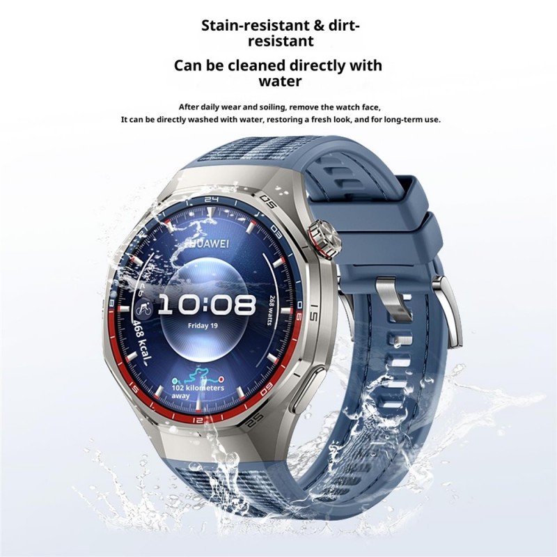 Ανταλλακτικό λουράκι Nylon Silicone Hybrid Watchband για Huawei GT 6 Pro 46mm / Samsung Galaxy Watch 3 45mm / Honor Magic Watch2 46mm / Huawei Watch GT 46mm (22mm) Green