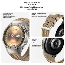 Ανταλλακτικό λουράκι Nylon Silicone Hybrid Watchband για Huawei GT 6 Pro 46mm / Samsung Galaxy Watch 3 45mm / Honor Magic Watch2 46mm / Huawei Watch GT 46mm (22mm) Green