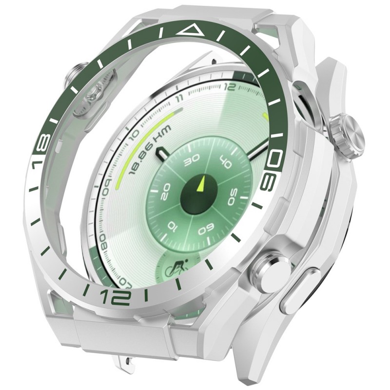 Θήκη Electroplated PC Cover with Scale Huawei GT 6 (46mm) Silver/Green