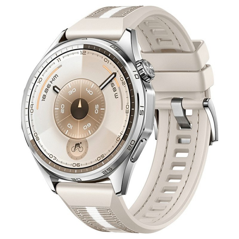 Ανταλλακτικό λουράκι Nylon Silicone Hybrid Watchband για Huawei GT 6 46mm / Samsung Galaxy Watch 3 45mm / Huawei Watch GT 2 46mm (22mm) Starlight