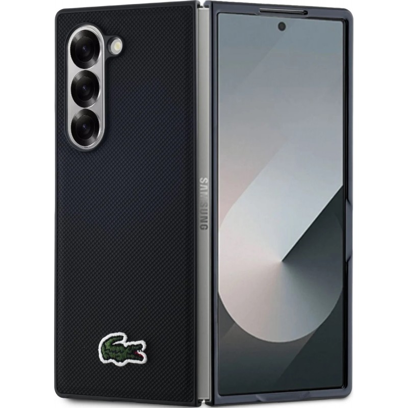 Θήκη Lacoste Iconic Petit Pique Woven Logo MagSafe Cover Samsung Galaxy Z Fold6 5G SM-F956 Black
