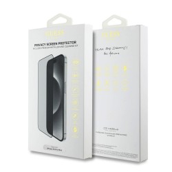 Γυαλί Προστασίας Guess Screen Protector 2.5D Apple iPhone 16 Pro Max (6.9") Tempered Glass Privacy Black