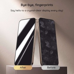 Γυαλί Προστασίας Guess Screen Protector 2.5D Apple iPhone 16 Pro Max (6.9") Tempered Glass Privacy Black