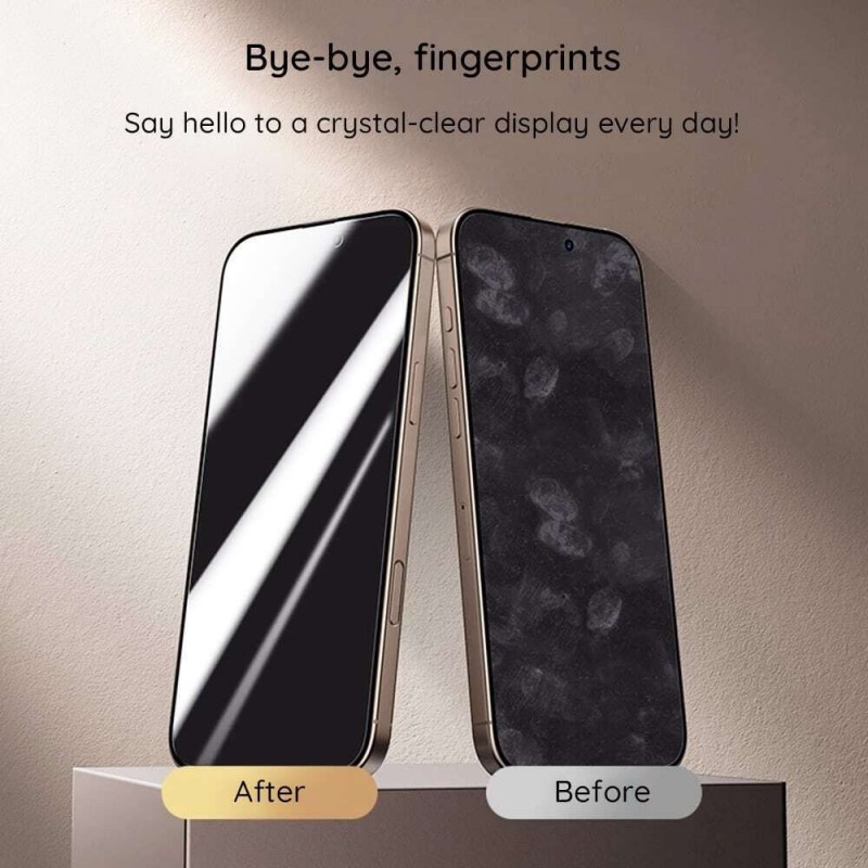 Γυαλί Προστασίας Guess Screen Protector 2.5D Apple iPhone 16 Pro Max (6.9") Tempered Glass Privacy Black