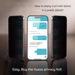 Γυαλί Προστασίας Guess Screen Protector 2.5D Apple iPhone 16 Pro Max (6.9") Tempered Glass Privacy Black