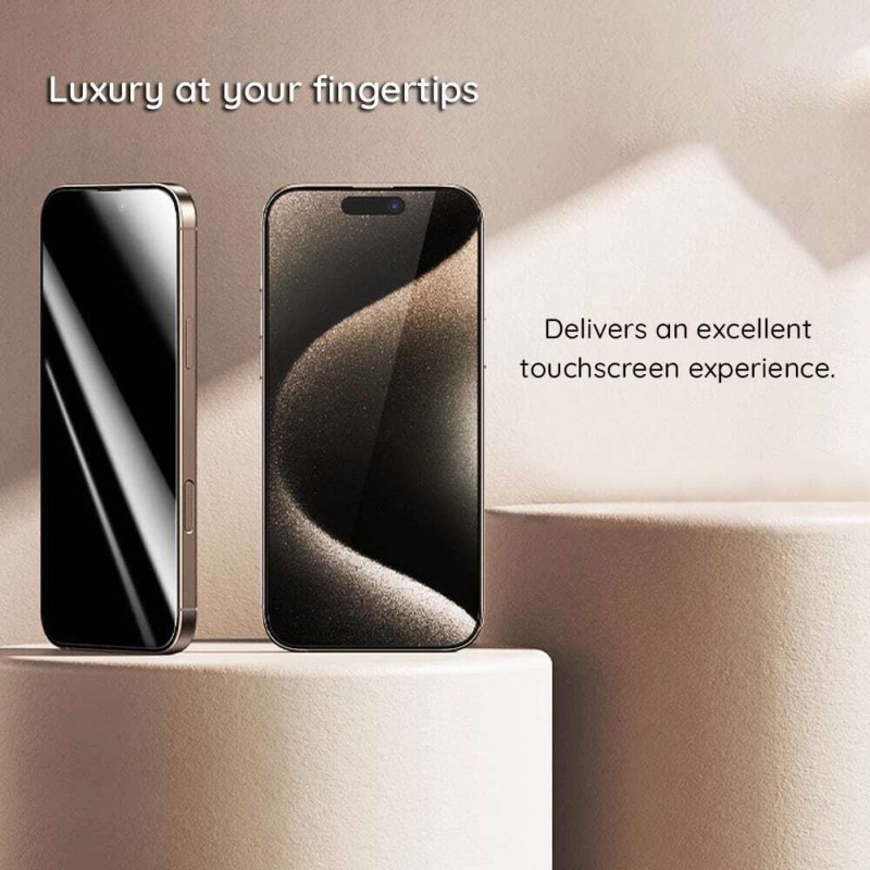 Γυαλί Προστασίας Guess Screen Protector 2.5D Apple iPhone 16 Pro Max (6.9") Tempered Glass Privacy Black