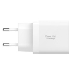 Φορτιστής Ταξιδιού Spigen EE472EU Essential 2-Port Network Charger 47W White