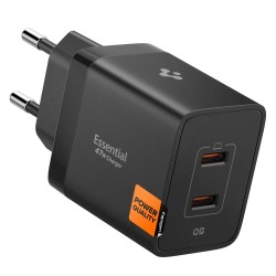 Φορτιστής Ταξιδιού Spigen EE472EU Essential 2-Port Network Charger 47W Black