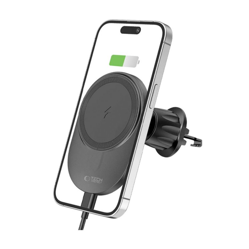 Βάση Αυτοκινήτου Tech-Protect MM15W-V1 Magnetic Magsafe Vent Car Mount Wireless Charger 15W Black