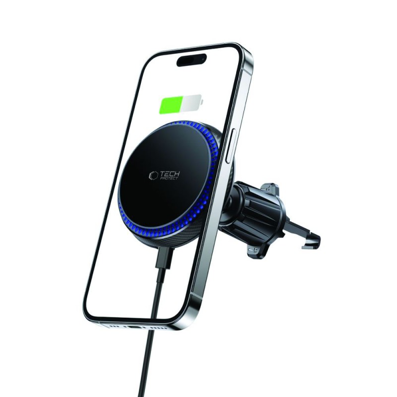 Βάση Αυτοκινήτου Tech-Protect MM15W-V4 Magnetic Magsafe Vent Car Mount Wireless Charger 15W Black