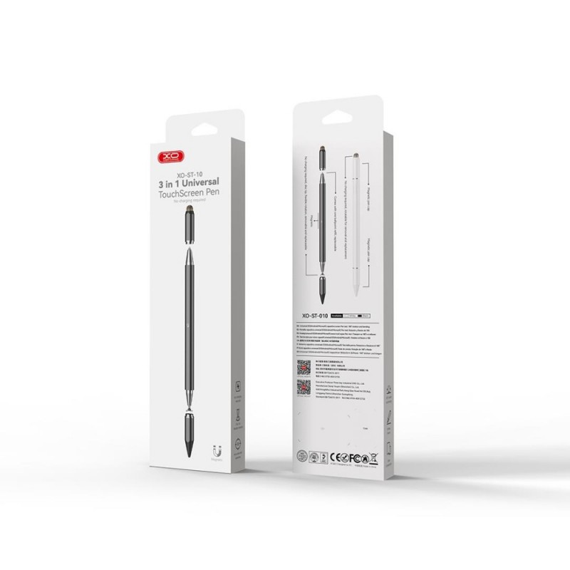 Γραφίδα XO ST-10 3 in 1 Stylus Pen Capacitive Black