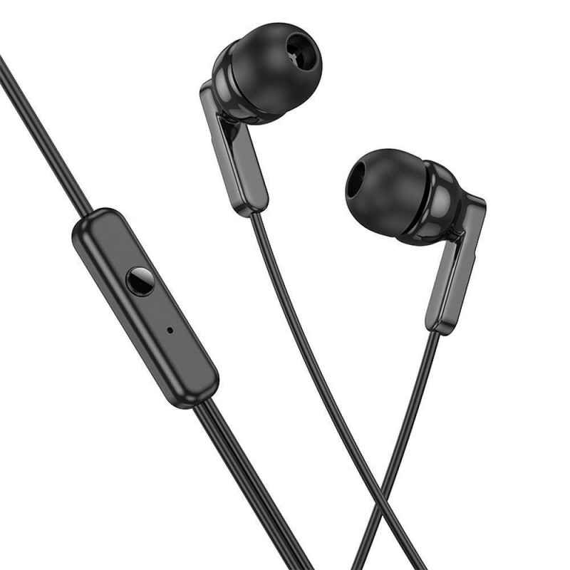 Ακουστικά Handsfree Earphones Hoco M121 3.5mm Jack Bright Universal with Microphone Black