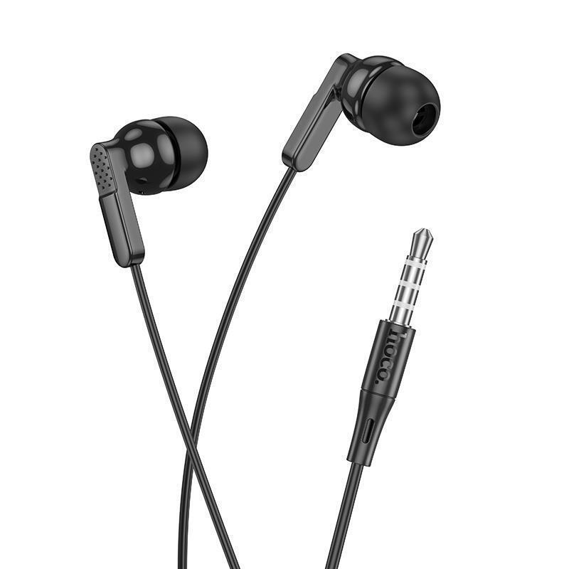 Ακουστικά Handsfree Earphones Hoco M121 3.5mm Jack Bright Universal with Microphone Black