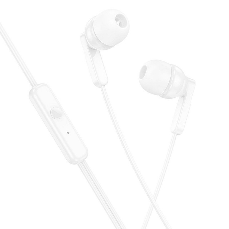 Ακουστικά Handsfree Earphones Hoco M121 3.5mm Jack Bright Universal with Microphone White