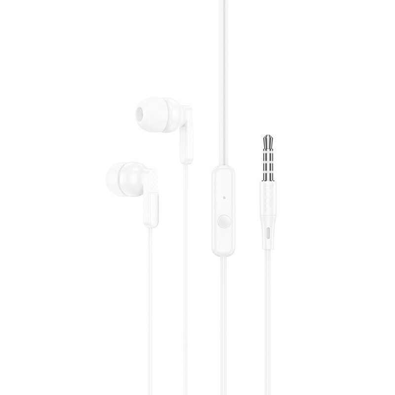 Ακουστικά Handsfree Earphones Hoco M121 3.5mm Jack Bright Universal with Microphone White