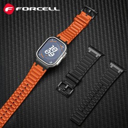 Ανταλλακτικό λουράκι Forcell F-Design FA06 Silicone Holes Apple Watch 1/2/3/4/5/6/SE/7/8 (42/44/45/49mm) Orange