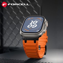 Ανταλλακτικό λουράκι Forcell F-Design FA06 Silicone Holes Apple Watch 1/2/3/4/5/6/SE/7/8 (42/44/45/49mm) Orange